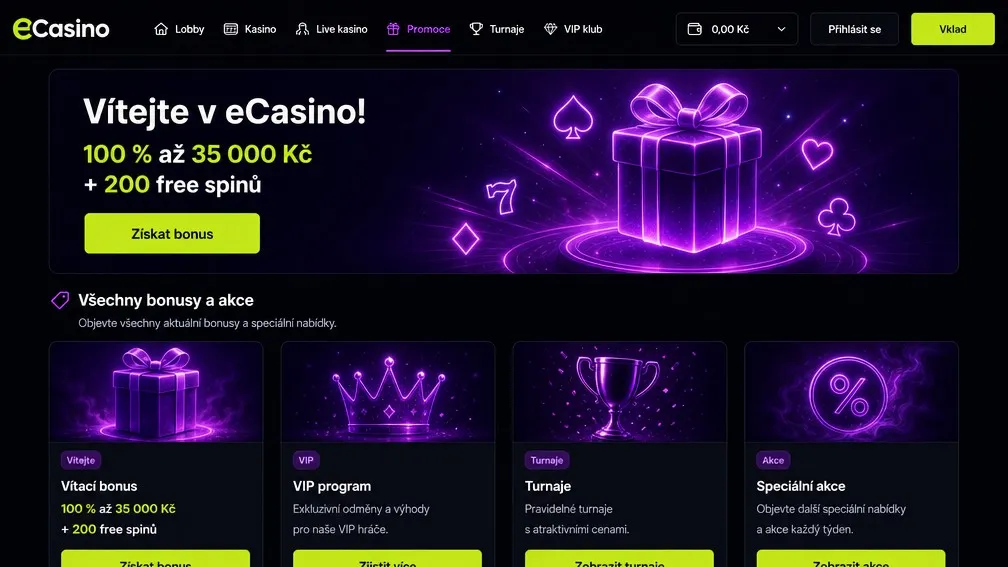 Nové české online casino bonus za registraci a nové casino online