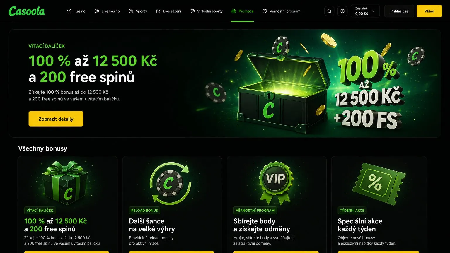 Zahraniční casino bonus za registraci
